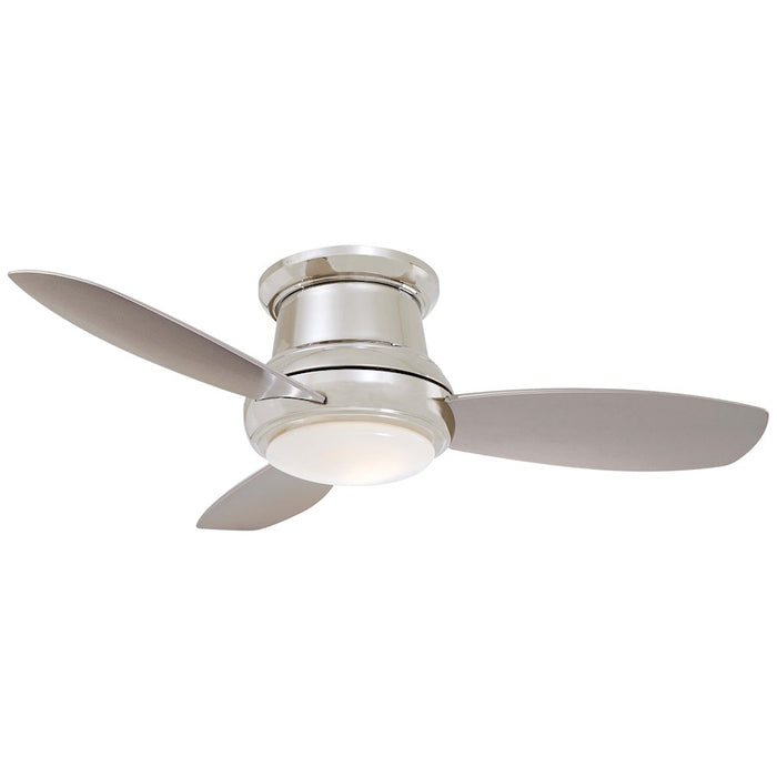 Minka Aire Concept II 44" LED Flush Ceiling Fan, Polished Nickel