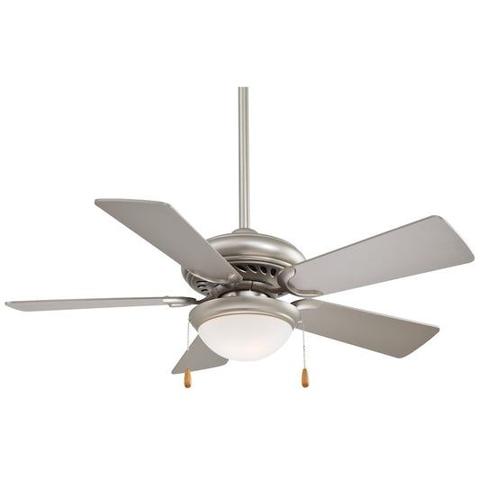 Minka Aire Supra LED 44" Ceiling Fan, Brushed Steel/Etched Opal - F563L-SP-BS