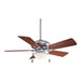 Minka Aire Supra 44" LED Ceiling Fan, Brushed Steel/Dark Walnut - F563L-SP-BS-DW