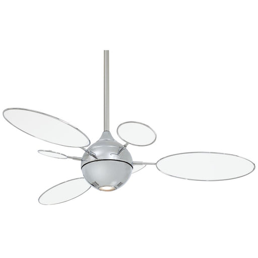 Minka Aire Cirque LED 54" Ceiling Fan, Nickel/Frosted Glass - F596L-PN-TL
