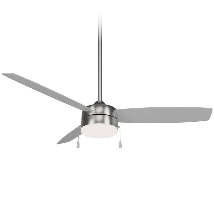 Minka Aire Airetor III LED 54" Ceiling Fan, Nickel/Silver/White - F670L-BN-SL