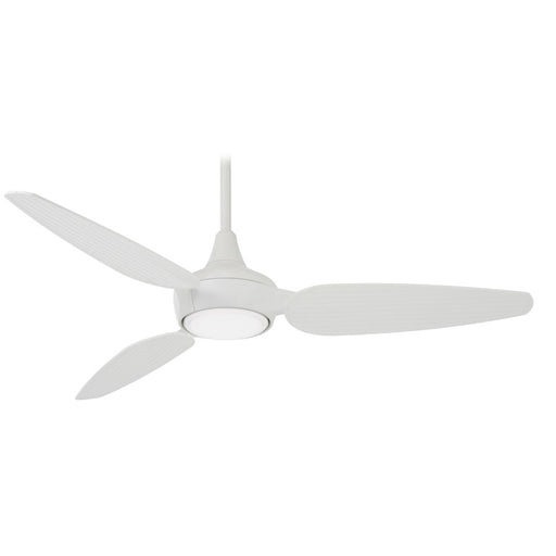 Minka Aire Seacrest LED 60" Ceiling Fan, Flat White/Etched Opal - F675L-WHF