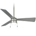Minka Aire Vital LED 44" Ceiling Fan, Silver/Frosted White - F676L-BRS-SL