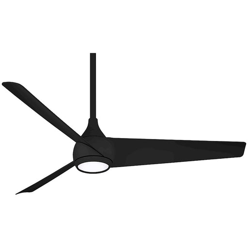 Minka Aire Twist 52" LED Ceiling Fan, Coal/Etched Opal/Coal Blades - F678L-CL