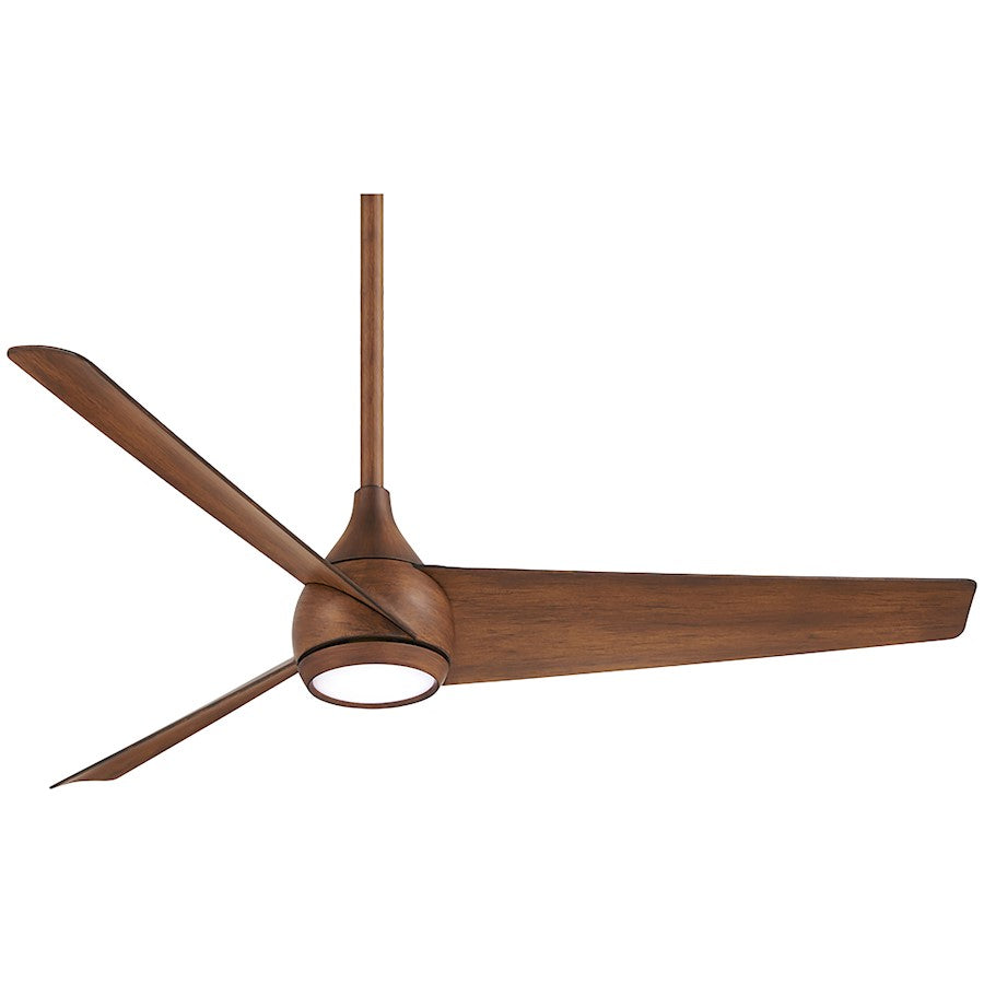 Minka Aire Twist 52" LED Ceiling Fan, Koa/Etched Opal/Koa - F678L-DK