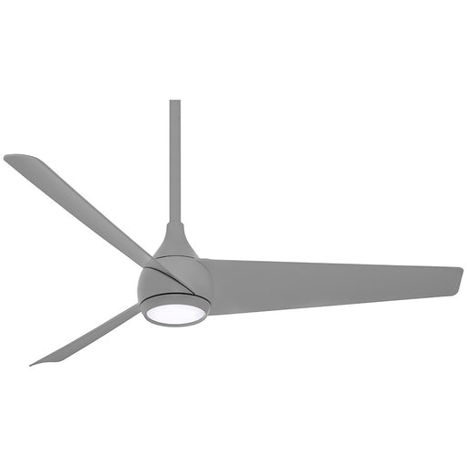 Minka Aire Twist 52" LED Ceiling Fan, Grey/Etched Opal/Grey Blades - F678L-GRY