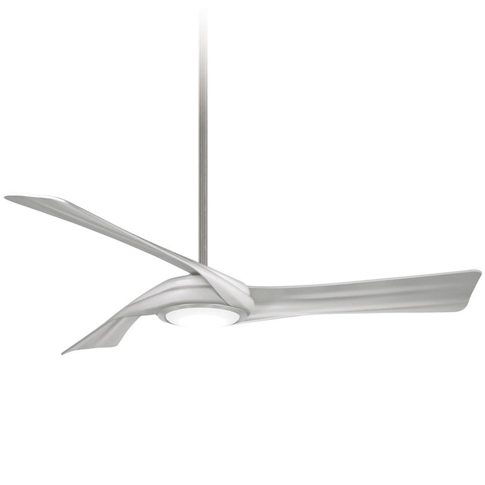 Minka Aire Curl LED 60" Ceiling Fan, Nickel/Silver/Frosted White - F714L-BN-SL