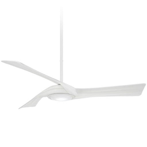 Minka Aire Curl LED 60" Ceiling Fan, Flat White/Frosted White - F714L-WHF