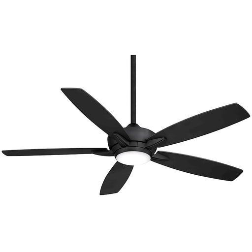 Minka Aire Kelvyn 52" LED Ceiling Fan, Coal/Etched White/Coal Blades - F717L-CL
