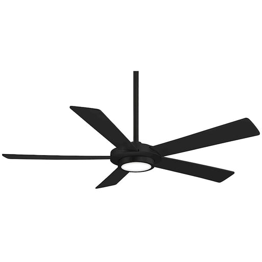 Minka Aire Sabot 52" Ceiling Fan/LED Light Kit, Coal/White/Coal Blades - F745-CL