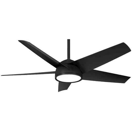 Minka Aire Chubby 58" Outdoor LED Ceiling Fan/Wifi, Coal/Etched/Coal - F781L-CL