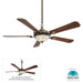 Minka Aire Cristafano LED 68" Ceiling Fan, Belcaro Walnut/Etched Cut - F900L-BCW
