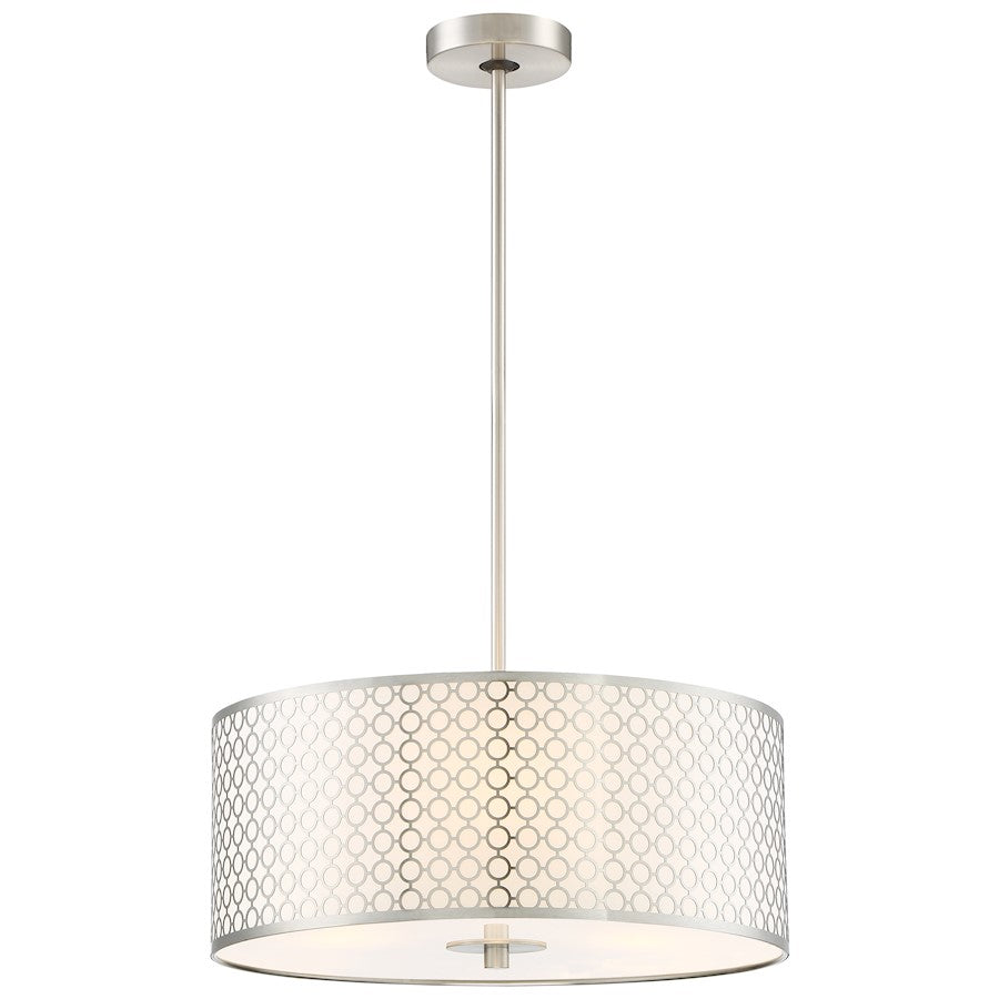 3 Light Pendant, Brushed Nickel