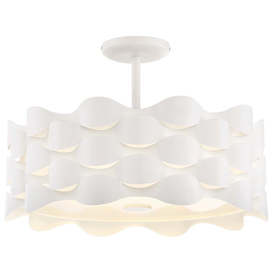 Minka George Kovacs Coastal Current LED Semi Flush, Sand White