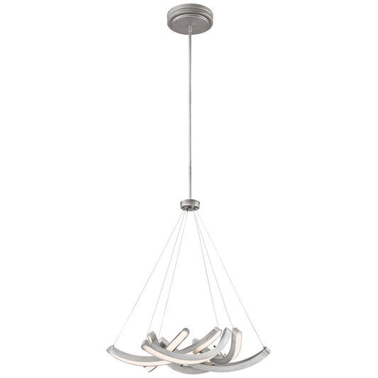 LED Pendant, Brushed Silver