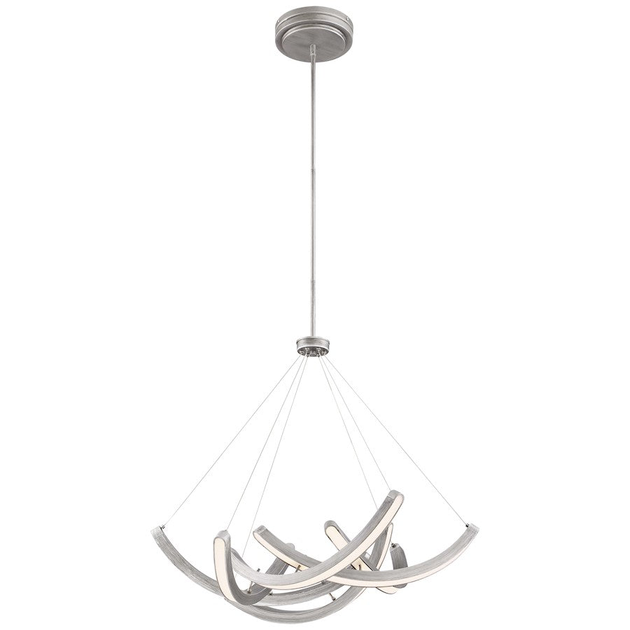 LED Pendant, Brushed Silver