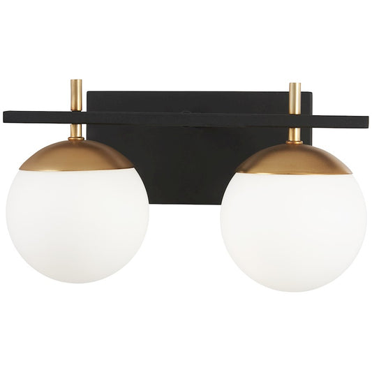 Alluria Bathroom Vanity Light, Weathered Black/Autumn Gold