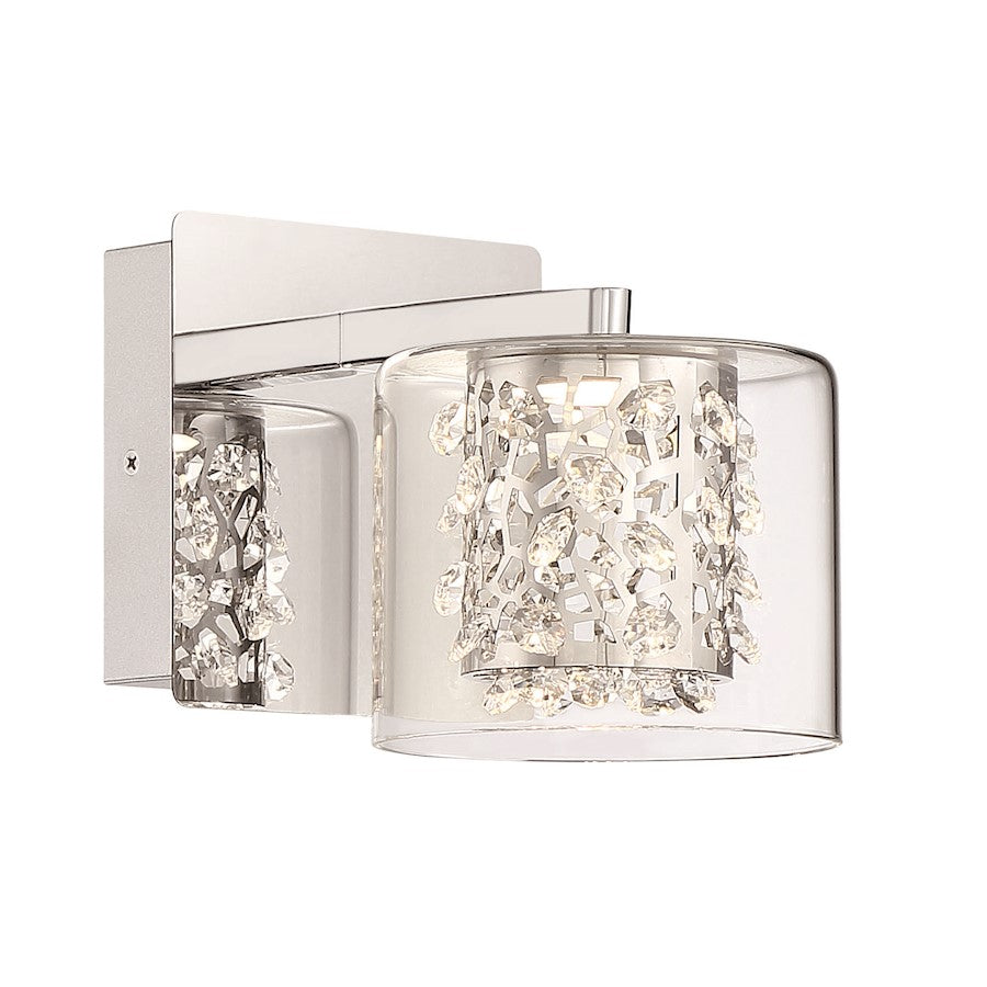 1 Light LED Bathroom Wall Sconce