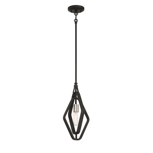 Minka George Kovacs Traveler 4 Light Fover, Coal/Brushed Nickel - P1494-712