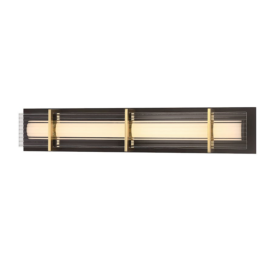 Minka George Kovacs Midnight LED Light Bath, Sand Coal/Honey Gold - P1513-707-L