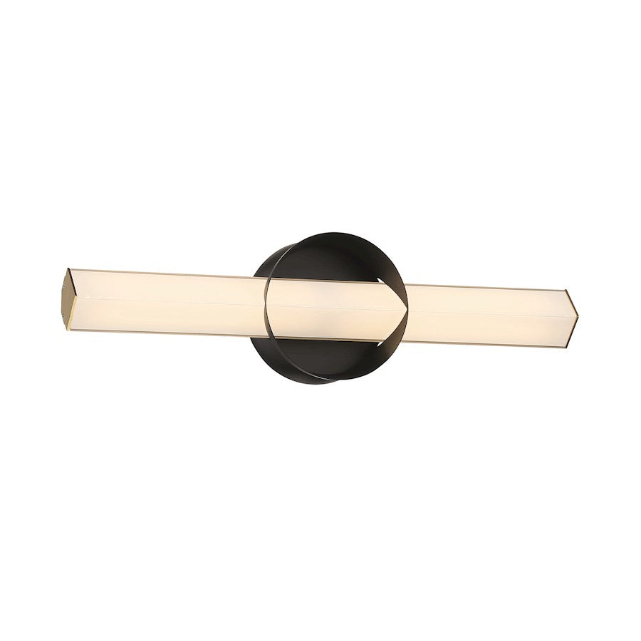 Minka George Kovacs Inner Circle 18" LED Wall Sconce, Coal/Gold - P1542-688-L