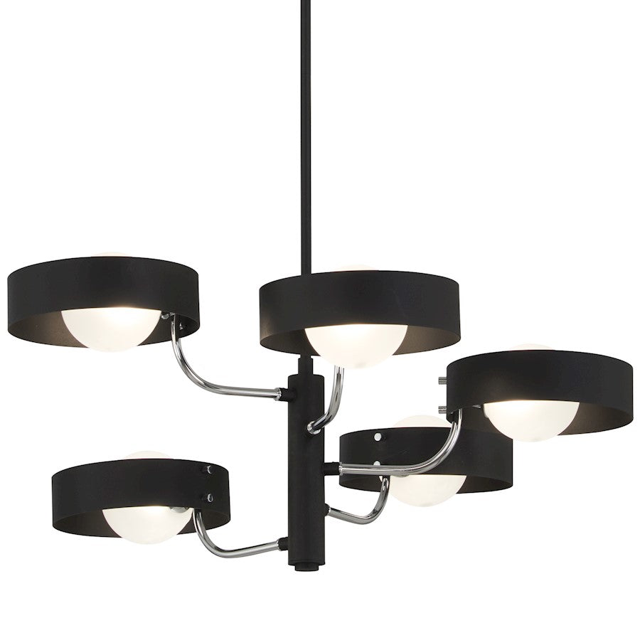 Minka George Kovacs Lift Off 5 Light Chandelier Sand Coal/Nickel - P1565-729