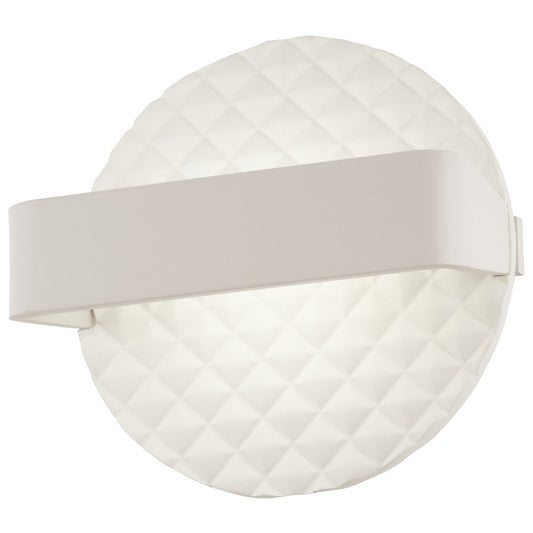 Quilted LED Wall Sconce, Matte White