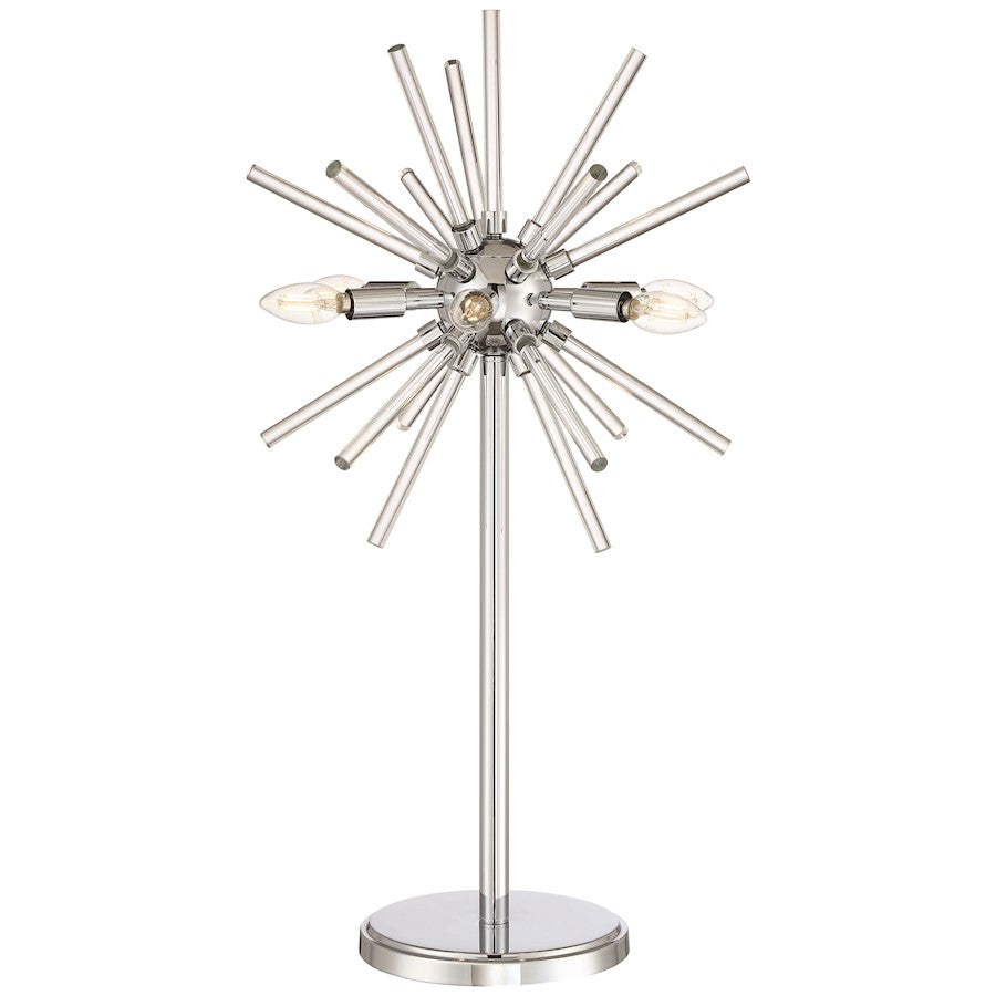 George Kovacs Spiked 6 Light Table Lamp, Chrome