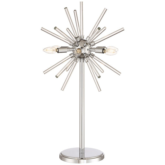 George Kovacs Spiked 6 Light Table Lamp, Chrome