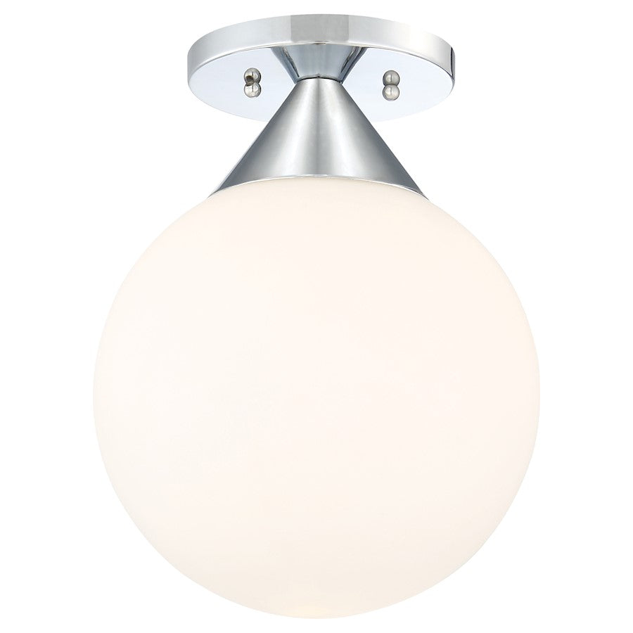 Minka George Kovacs Simple 1 Light Flush Mount, Chrome