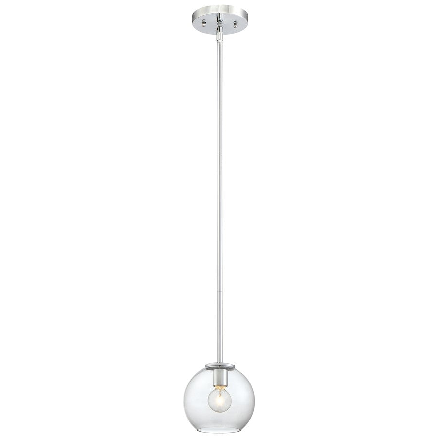 1 Light Mini Pendant, Chrome