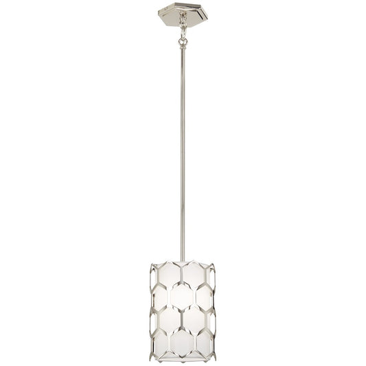 Minka George Kovacs Missing Link 1 Light Mini Pendant, Nickel/White - P1891-613