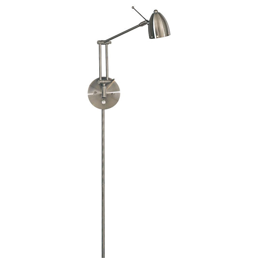 Reading Room 1-Light Task Wall Lamp, Brushed Nickel