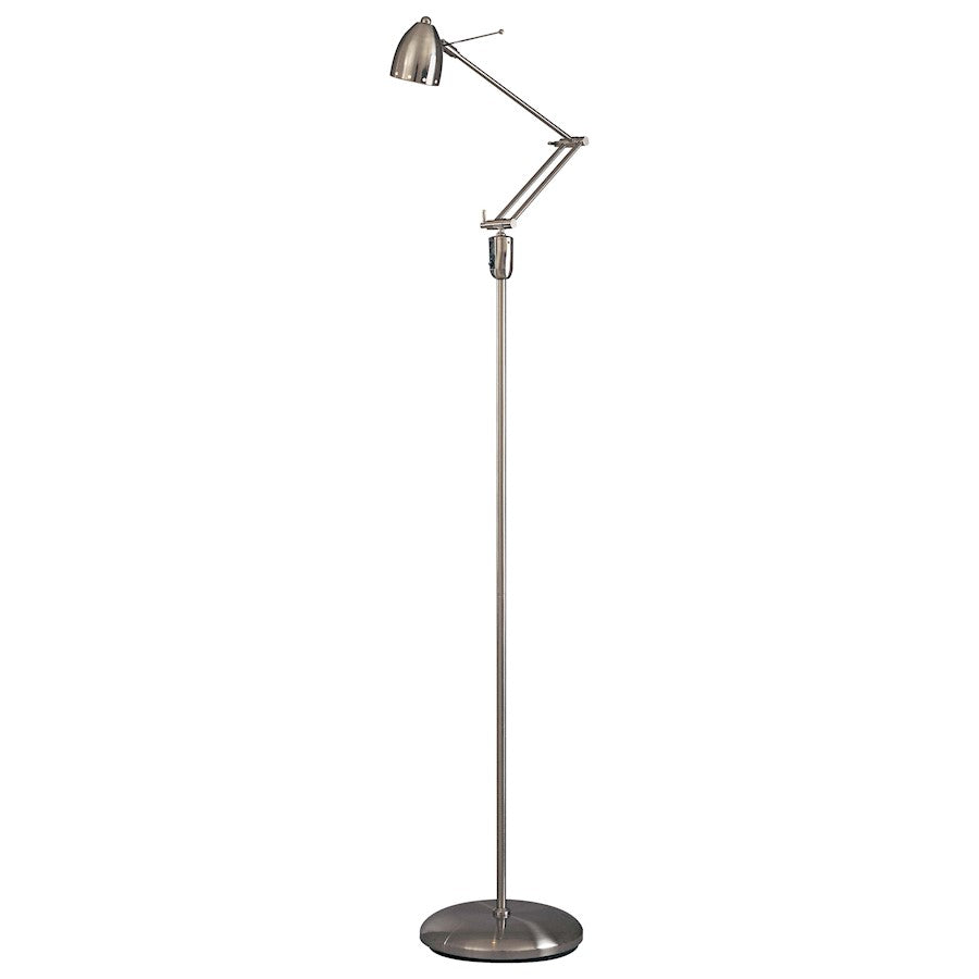 Minka George Kovacs Reading Room 1-Light Task Floor Lamp, Brushed Nickel