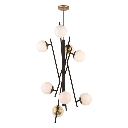 Minka George Kovacs Alluria 8 Light Led Foyer, Black/Gold - P359-618-L