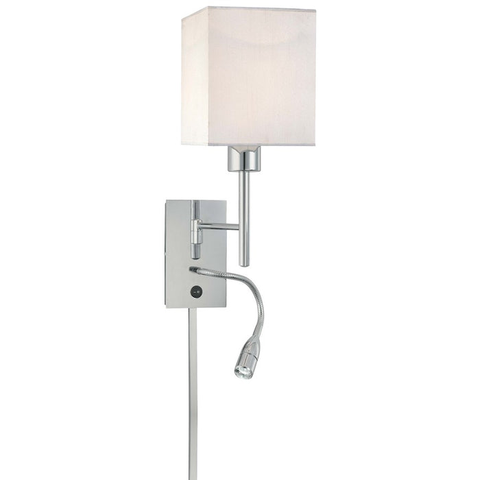 Minka George Kovacs 1-LT LED Swing Arm Wall Reading Lamp, Chrome