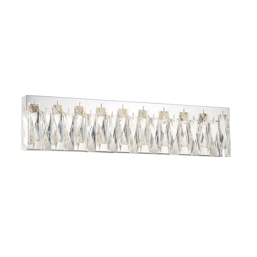 Minka George Kovacs Curio 25" Light LED Wall Sconce, Chrome/Clear - P5335-077-L