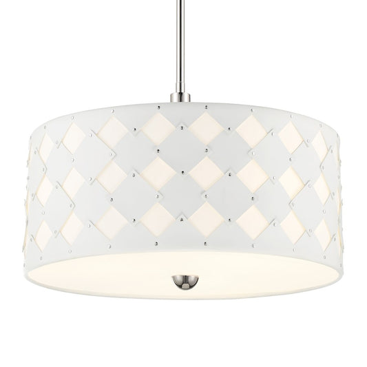 Minka George Kovacs Patchwork 3 Light 22" Pendant, Polished Nickel - P5338-613