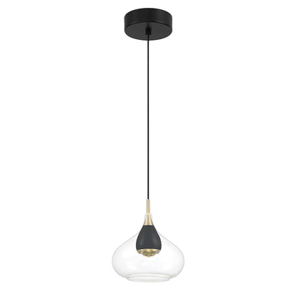 Minka George Kovacs Arabesque LED Mini Pendant, Coal/Brushed Gold - P5460-884-L