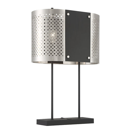 Minka George Kovacs Noho 1 Light Table Lamp, Nickel/Sand Coal - P5532-420