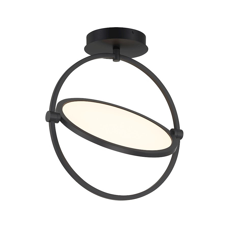 Minka George Kovacs Studio 23 LED Semi Flush Mount, Coal - P5545-66A-L