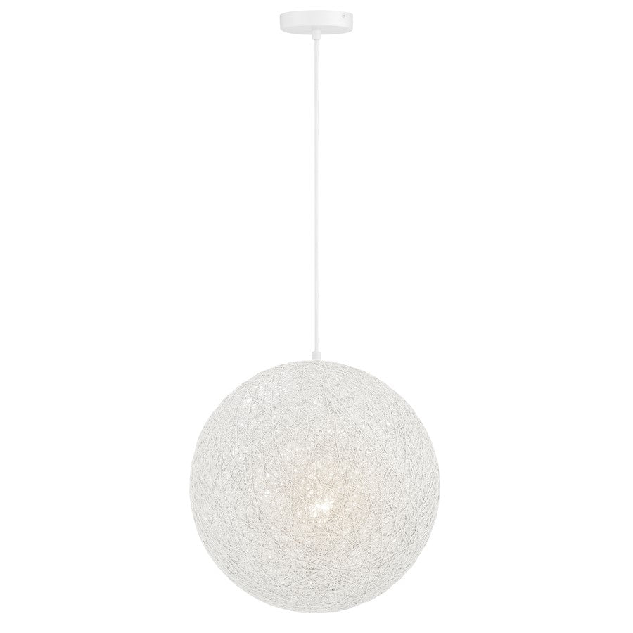 Minka George Kovacs Entwined 1 Light 16" Pendant, Matte White - P5570-44B