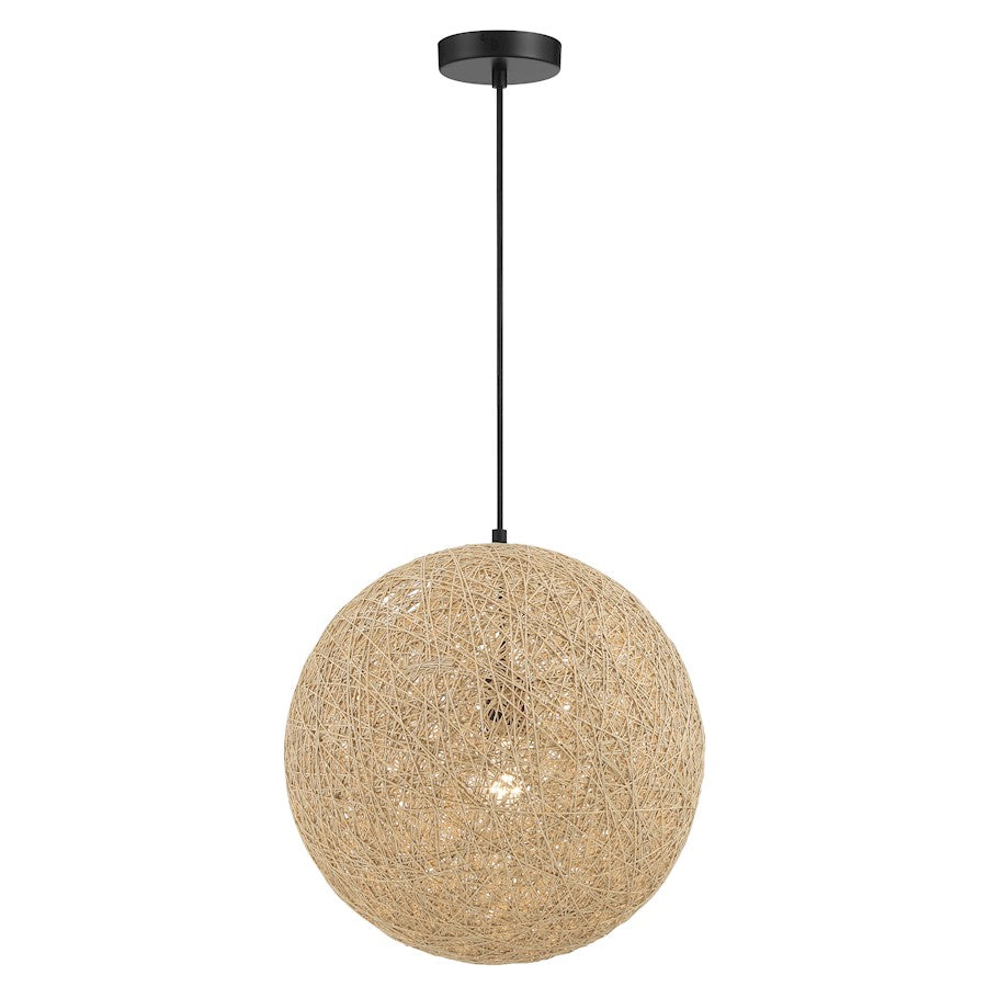 Minka George Kovacs Entwined 1 Light 16" Pendant, Coal - P5570-66A