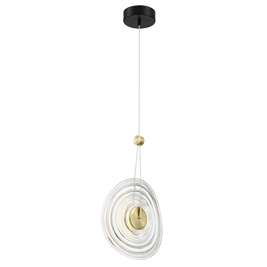 Minka George Kovacs Topknot 5W LED Pendant, Coal/Brushed Gold - P5600-884-L