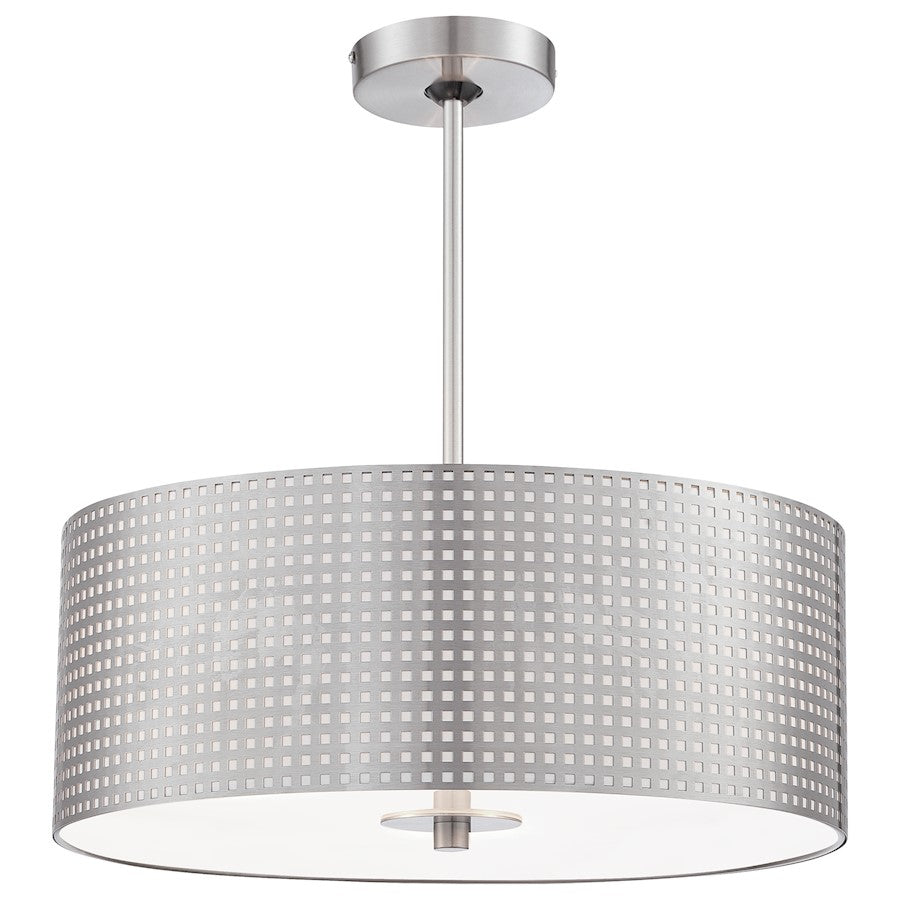 Drum Pendant, Brushed Nickel