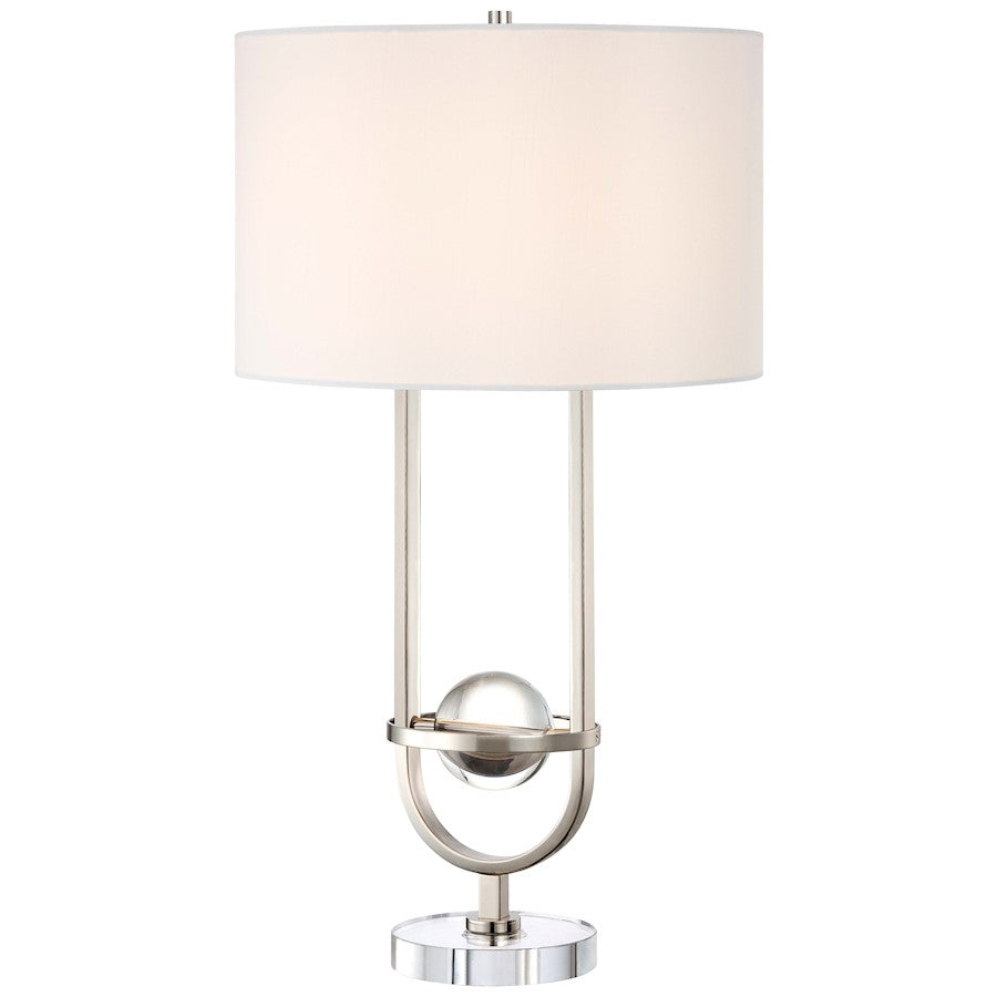 30" Table Lamp, Polished Nickel