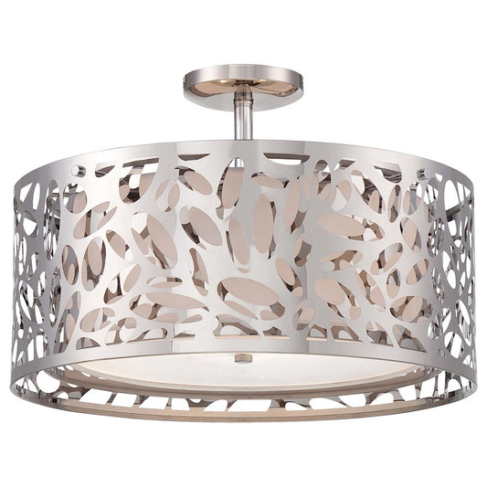 Minka George Kovacs Layover 2 Light Semi Flush Mount, Chrome