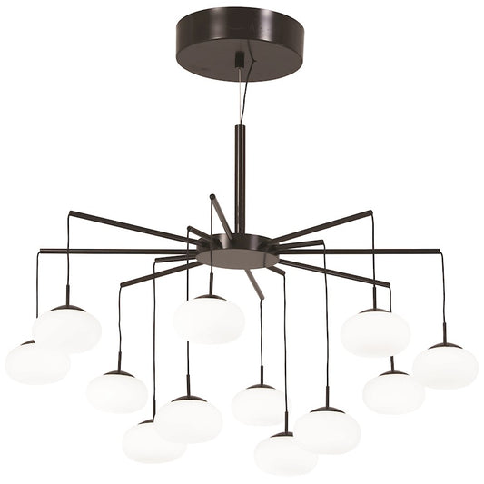 Web Chandelier Semi Flush, Bronze