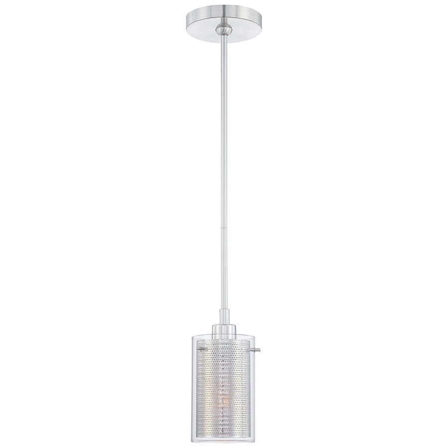 1 Light Mini Pendant, Chrome