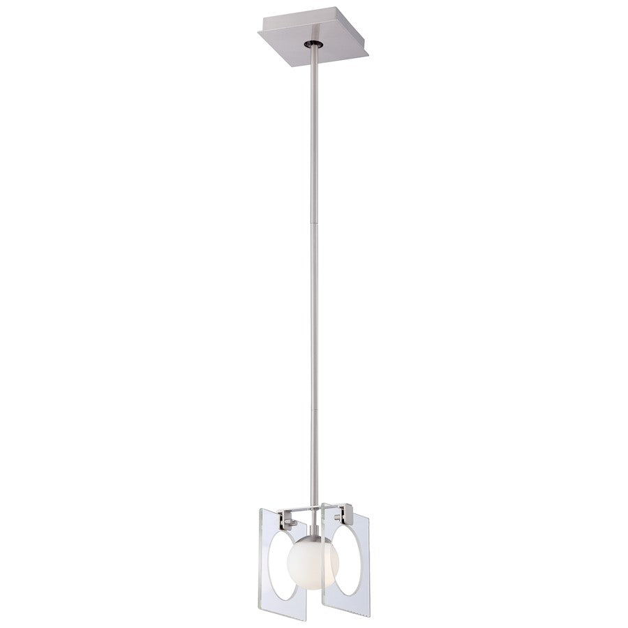 Minka George Kovacs Hole-In-One 1 Light Mini Pendant, Brushed Nickel - P991-084